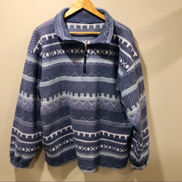Vintage Sweaters - Vintage Blue Oversized Fleece (Unisex)